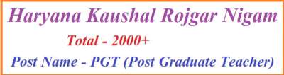 HKRN PGT Recruitment 2022 - Apply Online for 2000+ Vacancy